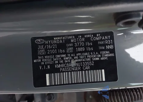 2022 Hyundai Venue Limited from USA, damaged, VIN KMHRC8A39NU133552